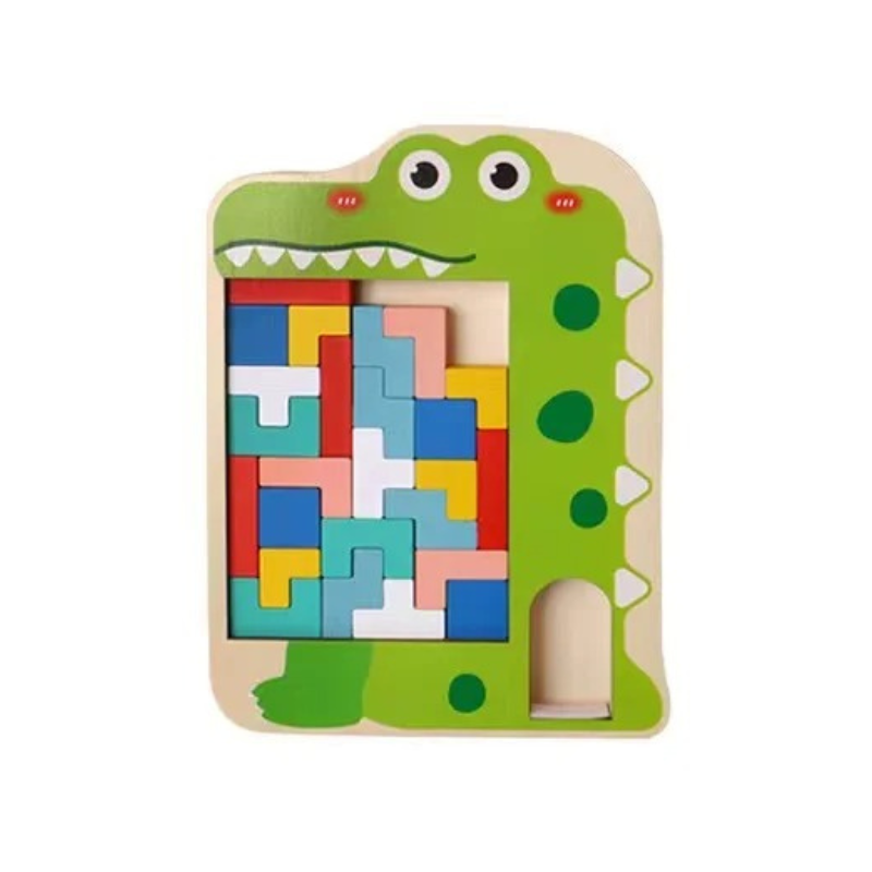 PuzzlePlay Block Set – Interactive Stacking Game for Fine Motor & Critical Thinking Skills, Ages 3-5+