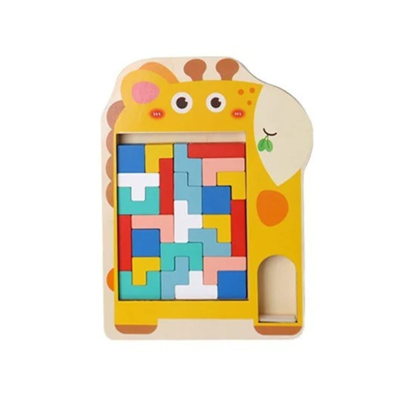 PuzzlePlay Block Set – Interactive Stacking Game for Fine Motor & Critical Thinking Skills, Ages 3-5+