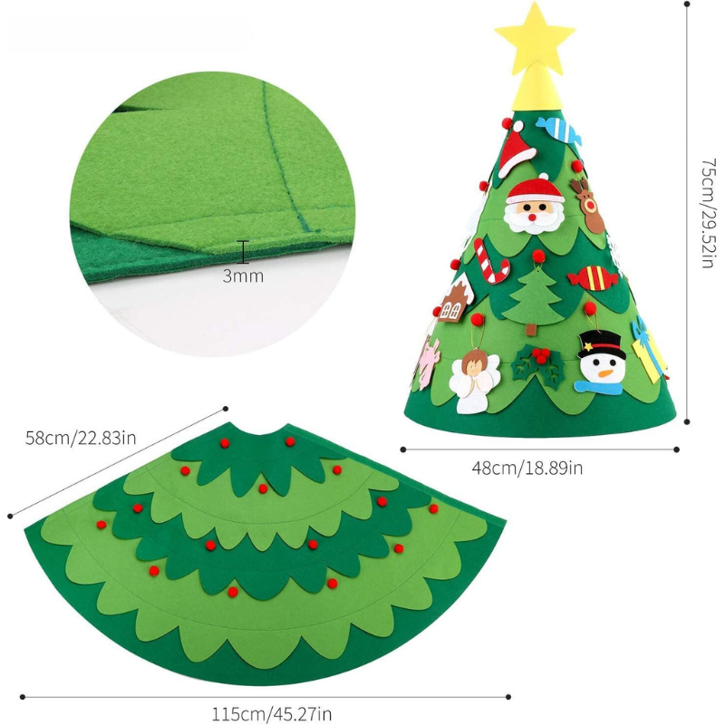 Felt Christmas Tree Adventure – Customisable Holiday Fun & Creative Play for Kids, Ages 2-5+