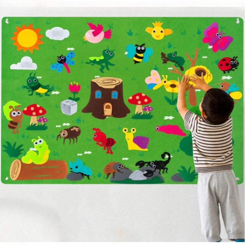 Imagination Felt Board – Interactive Play for Creativity and Learning, Zoo, Underwater, Farm, and Cosmos Themes, Ages 2-5+