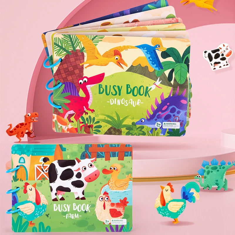 Interactive Dino & Animal Adventure Book – Fun Learning for Kids, Ages 3+