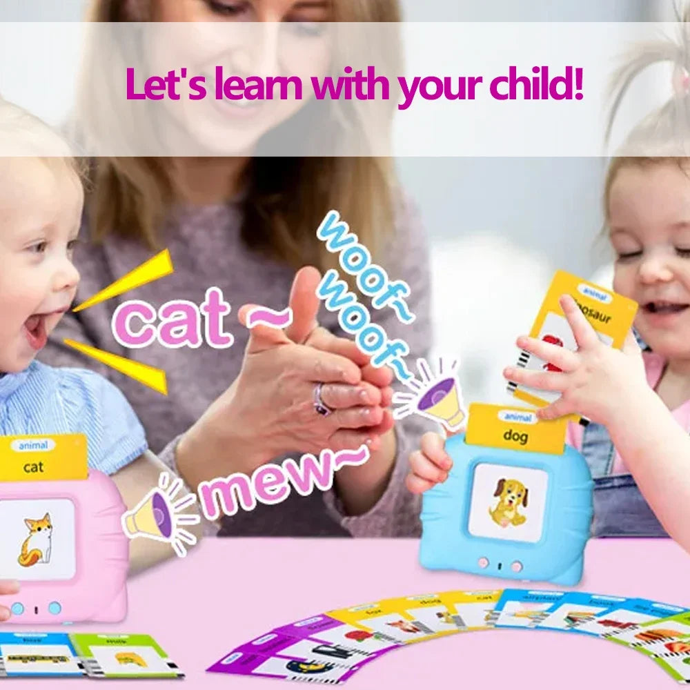 Interactive Talking Flash Cards – English Word Learning Game for Kids, Language Development, Compact & Travel-Friendly, Ages 3+