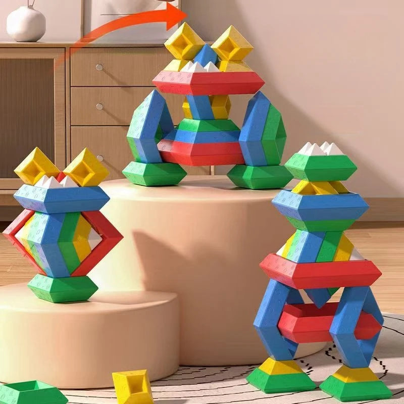 Stack & Learn Pyramid – Montessori-Inspired Creative Stacking Toy for Toddlers, Ages 3-5+