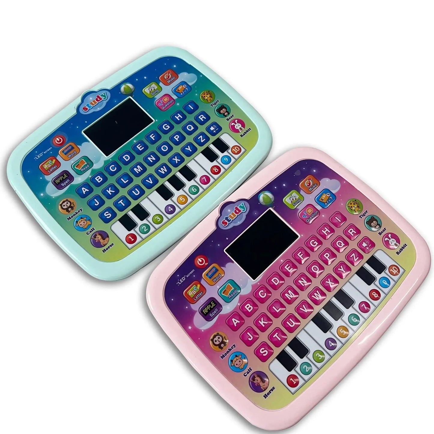 Interactive Learning Tablet – Language & Math Educational Toy with Lights and Sounds, Child-Friendly Design, Ages 3-5+