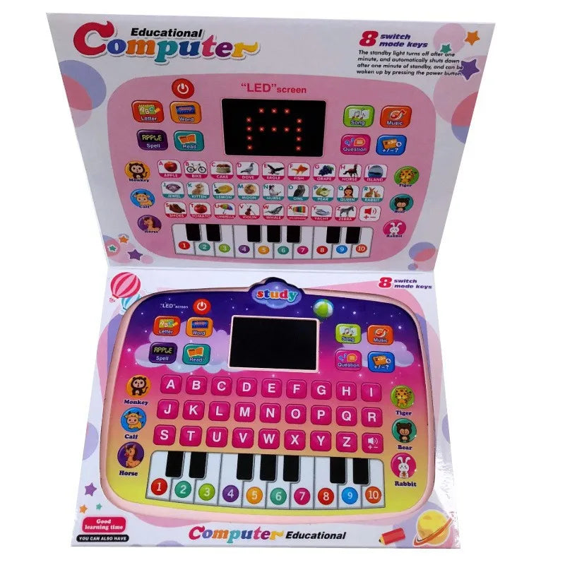 Interactive Learning Tablet – Language & Math Educational Toy with Lights and Sounds, Child-Friendly Design, Ages 3-5+