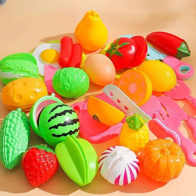 Slice & Learn Kitchen Set – Fun Fruit & Veggie Cutting Toy for Kids, Ages 3-5+