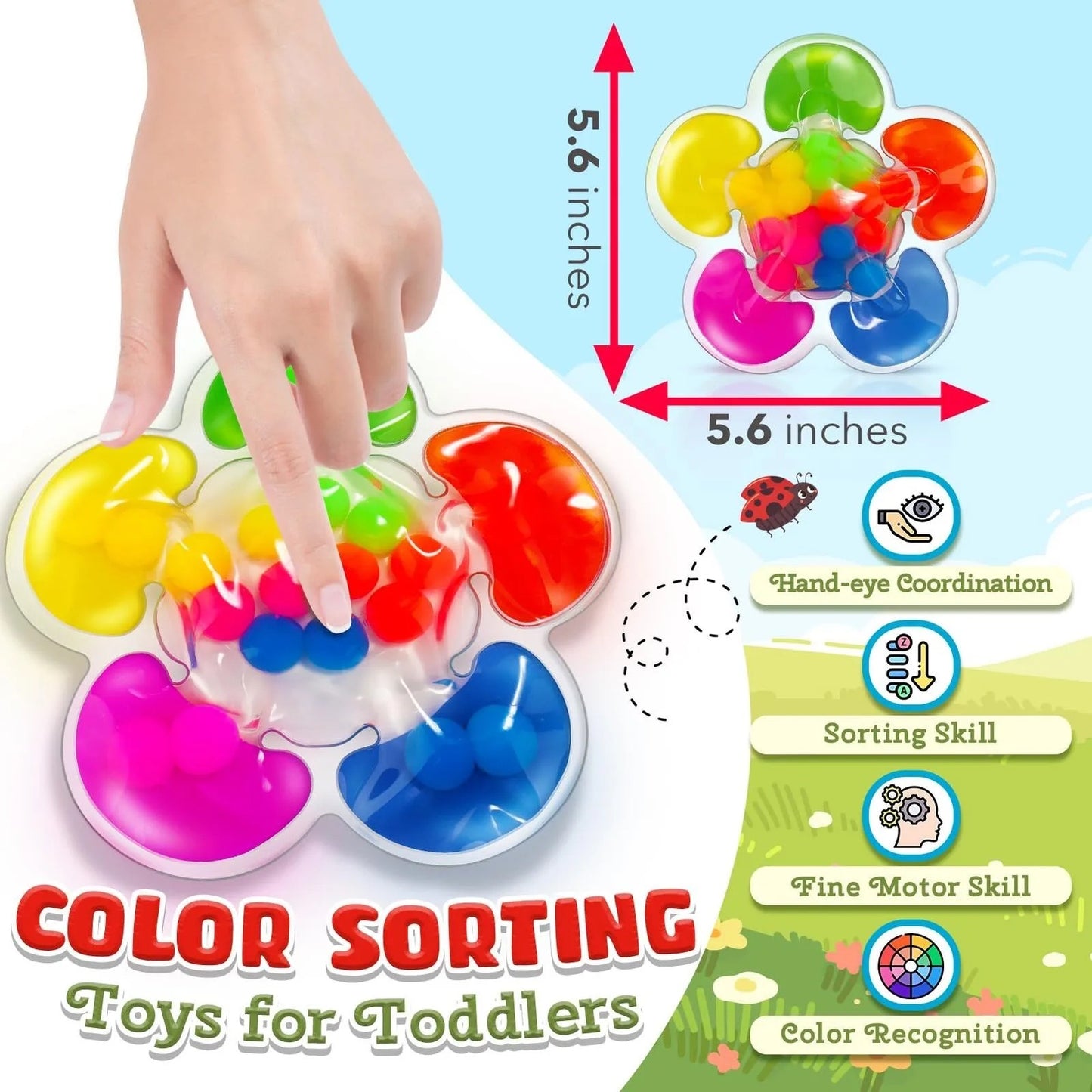 ColourBuddy – Sensory Toy for Fine Motor Skills, Colour Recognition & Calming Play, Ideal for Autism & ADHD, Ages 3-5+