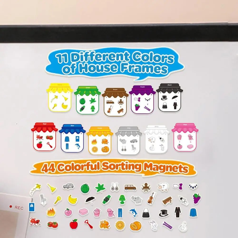 ColourCraft – Montessori Magnetic Stickers for Colour Recognition, Alphabet Learning, Vocabulary Growth, Ages 4-5+