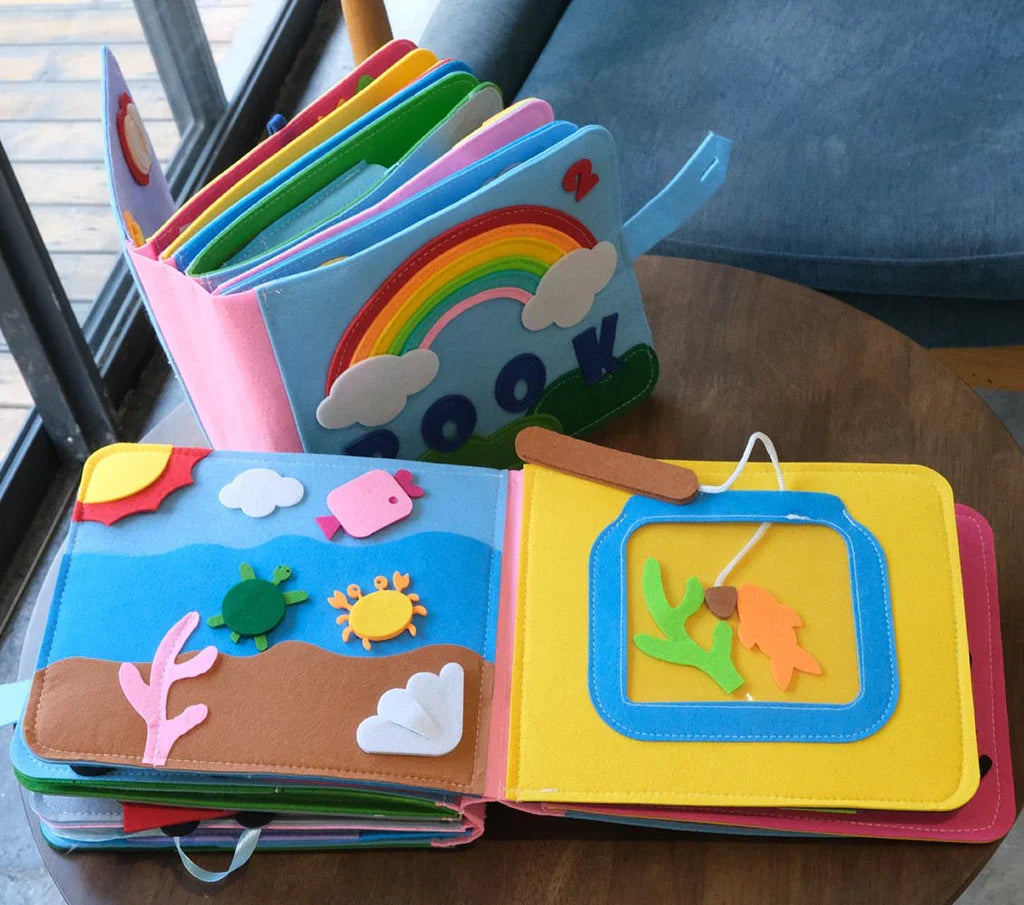 Interactive Felt Storybook – Montessori-Inspired Activity Book for Fine Motor Skills & Cognitive Development, Ages 2-5+