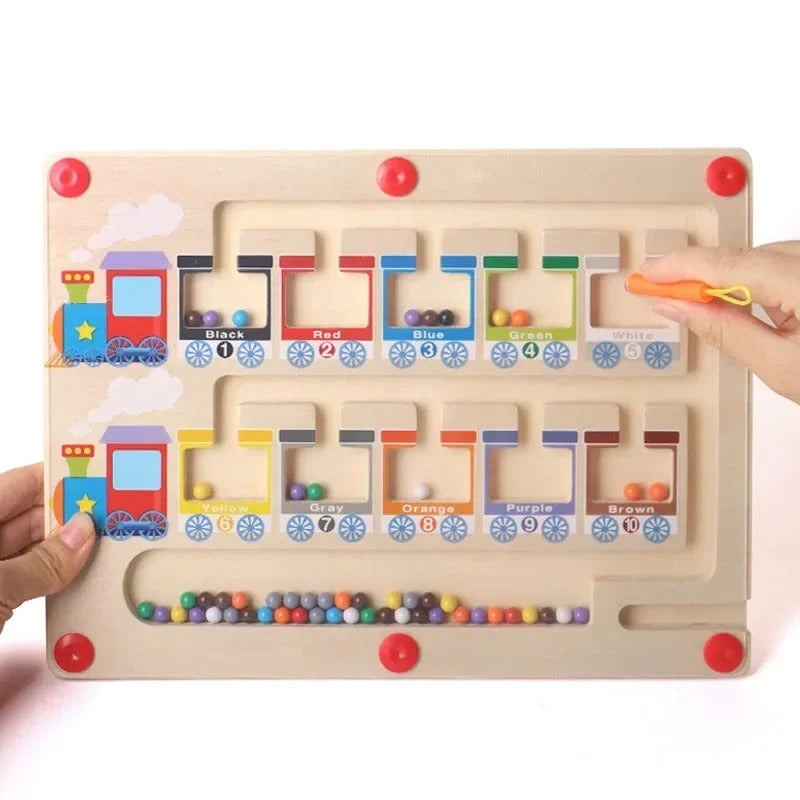 ColourMaze – Montessori Magnetic Labyrinth Toy for Colour Recognition, Fine Motor Skills, Problem-Solving, Ages 3-5+